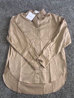 NWT The Everything Shirt Fawn Cokor Long-Sleeve Button-Down Shirt